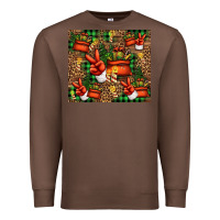 Chestnut Christmas Santa Claus peace hand Premium Sweatshirt - Jasminsmagicworld