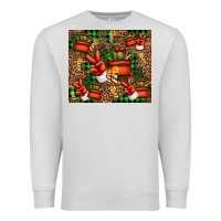 Dove Grey Christmas Santa Claus peace hand Premium Sweatshirt - Jasminsmagicworld