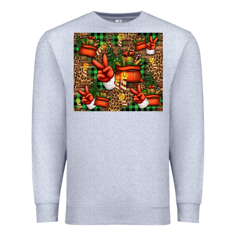 Christmas Santa Claus Peace Hand Premium Sweatshirt by Jasminsmagicworld | Teevron