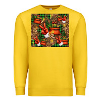 Lemon Christmas Santa Claus peace hand Premium Sweatshirt - Jasminsmagicworld