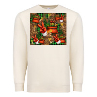 Sandshell Christmas Santa Claus peace hand Premium Sweatshirt - Jasminsmagicworld
