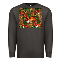 Smoke Christmas Santa Claus peace hand Premium Sweatshirt - Jasminsmagicworld