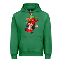 Emerald cute christmas girl gnome Urban Hoodie - CowGirlArtShop