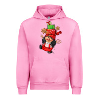 Fuchsia Pink cute christmas girl gnome Urban Hoodie - CowGirlArtShop
