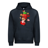 Navy cute christmas girl gnome Urban Hoodie - CowGirlArtShop