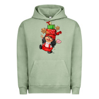 Pigment Oil Green cute christmas girl gnome Urban Hoodie - CowGirlArtShop