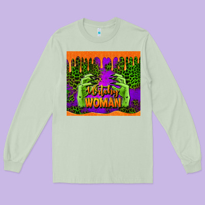 Witchy Woman Halloween Tumbler Long Sleeve Tee Designed By Jasminsmagicworld