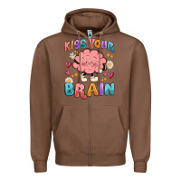 Chestnut kiss your brain Zipper Hoodie - MaliasSmallBusiness