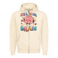 Sandshell kiss your brain Zipper Hoodie - MaliasSmallBusiness