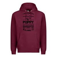 Burgundy Super Cool Poppy Of A Freaking Awesome Granddaugh Premium Hoodie - Bettercallsaul