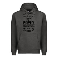 Charcoal Heather Super Cool Poppy Of A Freaking Awesome Granddaugh Premium Hoodie - Bettercallsaul