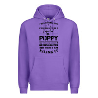 Purple Super Cool Poppy Of A Freaking Awesome Granddaugh Premium Hoodie - Bettercallsaul