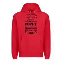 Red Super Cool Poppy Of A Freaking Awesome Granddaugh Premium Hoodie - Bettercallsaul