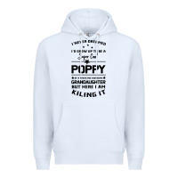 White Super Cool Poppy Of A Freaking Awesome Granddaugh Premium Hoodie - Bettercallsaul