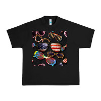 Black 4th of july glasses  seamless pattern Urban Heavy Tee - BundleAndBundleShop