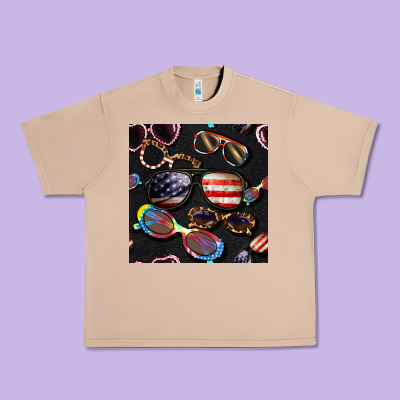 4th Of July Glasses  Seamless Pattern Urban Heavy Tee Designed By Bundleandbundleshop
