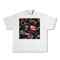 Lunar Rock 4th of july glasses  seamless pattern Urban Heavy Tee - BundleAndBundleShop