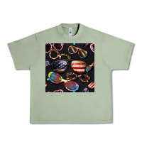 Oil Green 4th of july glasses  seamless pattern Urban Heavy Tee - BundleAndBundleShop