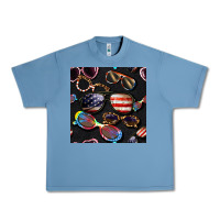 Pebble Blue 4th of july glasses  seamless pattern Urban Heavy Tee - BundleAndBundleShop