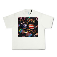 Pistachio 4th of july glasses  seamless pattern Urban Heavy Tee - BundleAndBundleShop