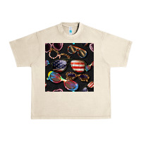 Sandshell 4th of july glasses  seamless pattern Urban Heavy Tee - BundleAndBundleShop