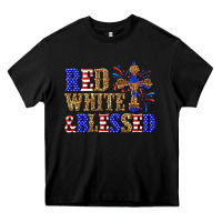 Black red white and blessed Heavy Core Tee - texasbilliewilder