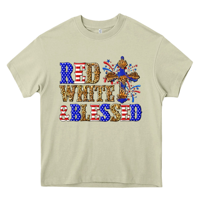Red White And Blessed Heavy Core Tee by texasbilliewilder | Teevron