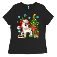Black Christmas unicorn Ladies Tee - Zillion Design Studio