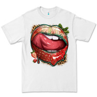 White strawberry lips with leopard Premium Tee - texasbilliewilder