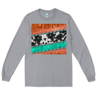 Heather Grey western turquoise gemstone cowhide  leather tumbler Long Sleeve Tee - Jasminsmagicworld