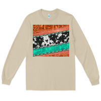Western Turquoise Gemstone Cowhide  Leather Tumbler Long Sleeve Tee | Teevron