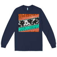 Navy western turquoise gemstone cowhide  leather tumbler Long Sleeve Tee - Jasminsmagicworld