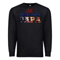 Black all american papa Premium Sweatshirt - BarkalooDesign