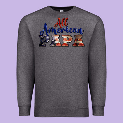 All American Papa Premium Sweatshirt Designed By Barkaloodesign