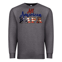 Charcoal Heather all american papa Premium Sweatshirt - BarkalooDesign