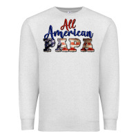 Oatmeal Heather all american papa Premium Sweatshirt - BarkalooDesign