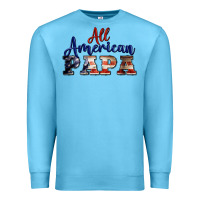 Ocean Blue all american papa Premium Sweatshirt - BarkalooDesign
