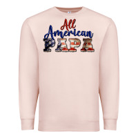 Pale Pink all american papa Premium Sweatshirt - BarkalooDesign