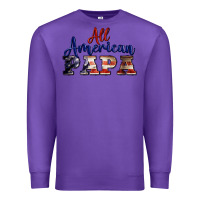 Purple all american papa Premium Sweatshirt - BarkalooDesign