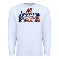 White all american papa Premium Sweatshirt - BarkalooDesign