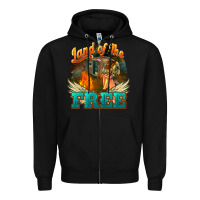 Black land of the free Zipper Hoodie - NancyCooperArtShop