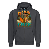 Smoke land of the free Zipper Hoodie - NancyCooperArtShop