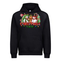 Black christmas crew polar bear reindeer and snowman Urban Hoodie - CowGirlArtShop