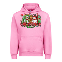Fuchsia Pink christmas crew polar bear reindeer and snowman Urban Hoodie - CowGirlArtShop