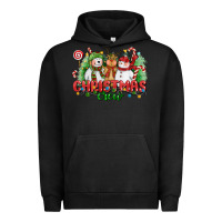 Pigment Black christmas crew polar bear reindeer and snowman Urban Hoodie - CowGirlArtShop