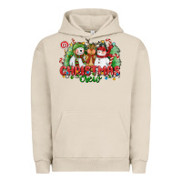 Pigment French Oak christmas crew polar bear reindeer and snowman Urban Hoodie - CowGirlArtShop