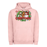 Pigment Salmon christmas crew polar bear reindeer and snowman Urban Hoodie - CowGirlArtShop