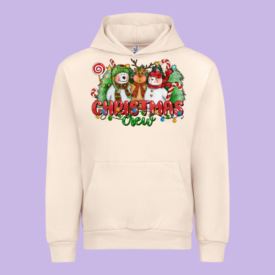 Christmas Crew Polar Bear Reindeer And Snowman Urban Hoodie Designed By Cowgirlartshop