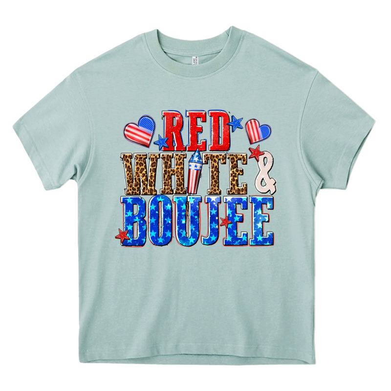 Red White And Boujee Billie Wilder Heavy Core Tee by texasbilliewilder | Teevron