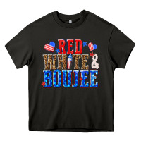 Asphalt red white and boujee billie wilder Heavy Core Tee - texasbilliewilder